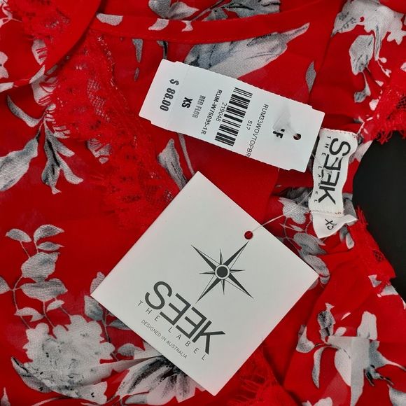 LF Seek the Label Sheer Floral Sleeveless Top XS NWT - Picture 2 of 5